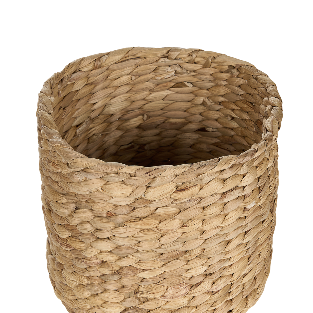 Set di 3 vasi per piante in giacinto d'acqua chiaro stile boho rustico