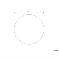 Tappeto rotondo in iuta tinta unita beige con motivo a pois ø 140 cm soggiorno camera da letto