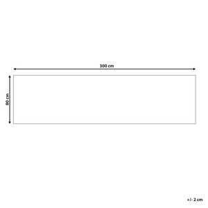 Tappeto Runner in iuta nera 80 x 300 cm rettangolare con nappe decorative intrecciate a mano in stile bohémien.