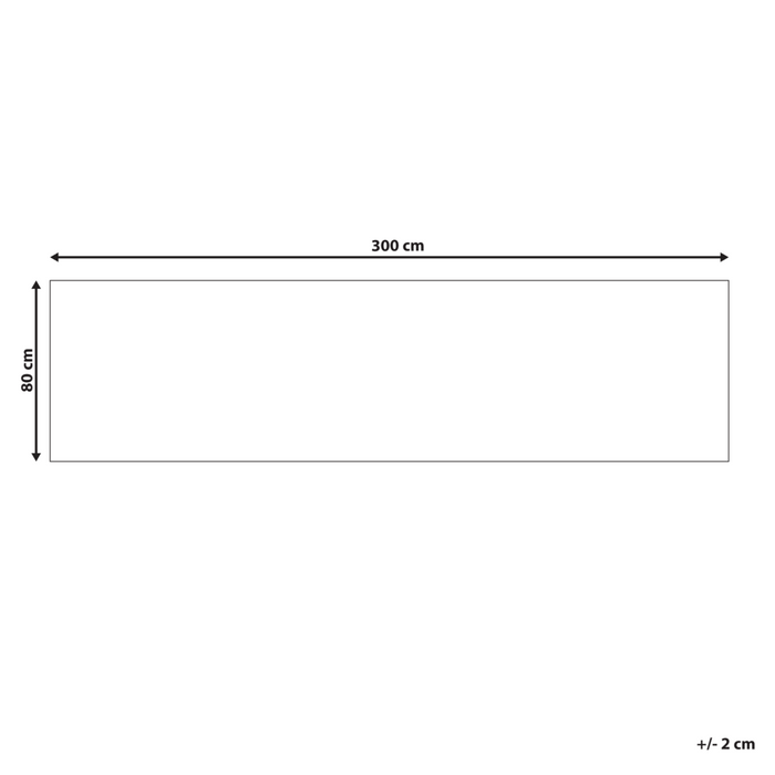 Tappeto Runner in iuta nera 80 x 300 cm rettangolare con nappe decorative intrecciate a mano in stile bohémien.