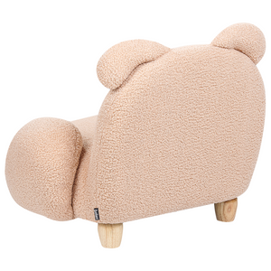 Poltrona per animali Imbottitura in bouclé beige Seduta per bambini Design moderno Forma di coniglio