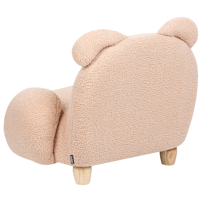 Poltrona per animali Imbottitura in bouclé beige Seduta per bambini Design moderno Forma di coniglio