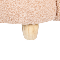 Poltrona per animali Imbottitura in bouclé beige Seduta per bambini Design moderno Forma di coniglio