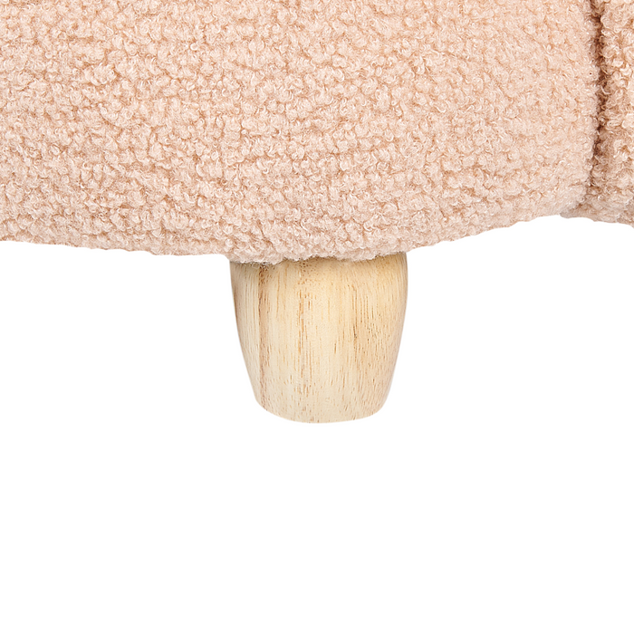 Poltrona per animali Imbottitura in bouclé beige Seduta per bambini Design moderno Forma di coniglio