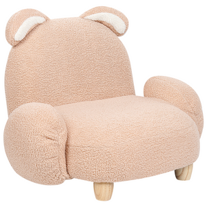 Poltrona per animali Imbottitura in bouclé beige Seduta per bambini Design moderno Forma di coniglio