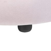 Sedia Tappezzata in velluto rosa pastello con braccioli Seduta per bambini Design moderno Forma a corona