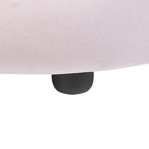 Sedia Tappezzata in velluto rosa pastello con braccioli Seduta per bambini Design moderno Forma a corona