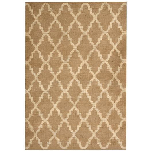 Tappeto in iuta intrecciata naturale con motivo geometrico beige 160 x 230 cm stile boho camera da letto soggiorno