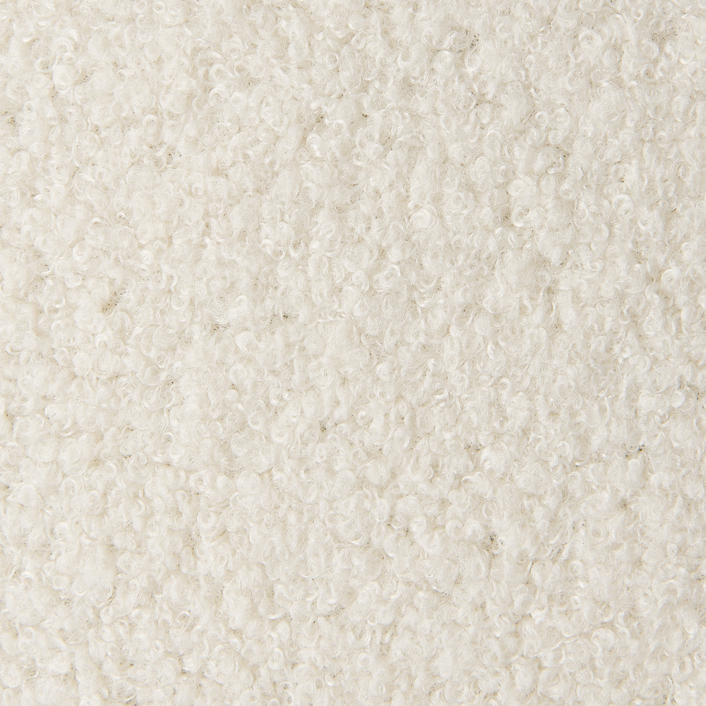 Set di 2 sedie tessuto bouclè bianco sporco senza braccioli con gambe in metallo per la sala da pranzo Cucina