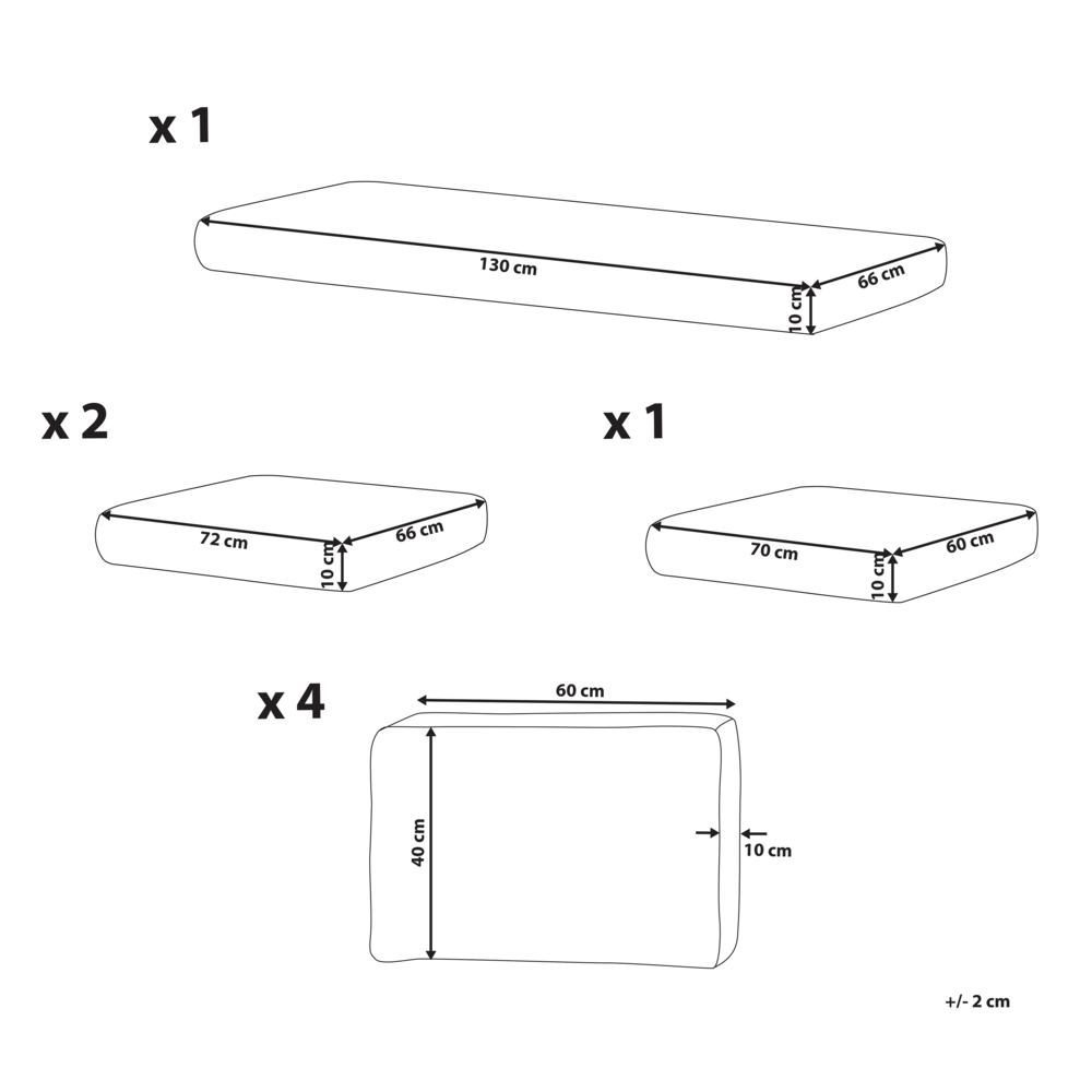 Copri cuscino da giardino bianco resistente ai raggi UV con cerniera