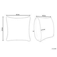 Cuscino decorativo bianco 45 x 45 cm Albero di Natale in cotone sfoderabile Soggiorno Camera da letto