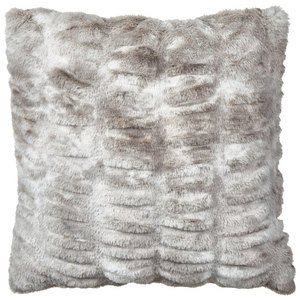 Set di 2 cuscini decorativi in pelliccia ecologica grigia 45 x 45 cm Morbidi e soffici cuscini sparsi