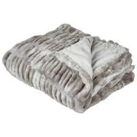 Coperta grigia in morbida pelliccia sintetica 150 x 200 cm Shaggy Blanket Bedding