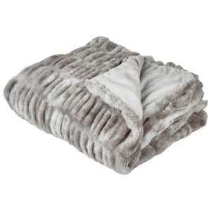 Coperta grigia in morbida pelliccia sintetica 150 x 200 cm Shaggy Blanket Bedding