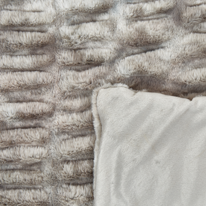 Coperta grigia in morbida pelliccia sintetica 150 x 200 cm Shaggy Blanket Bedding