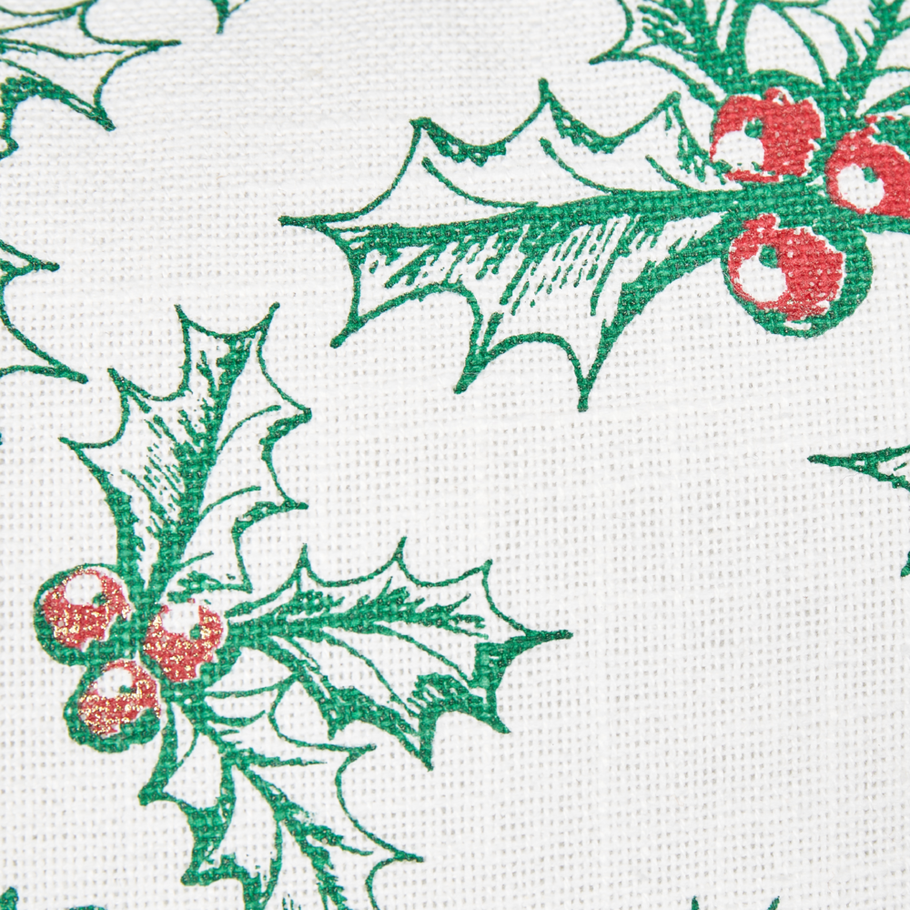 Set di 2 cuscini sparsi in cotone bianco oro 45 x 45 cm Motivo natalizio Nappe Accessori Decorazione festiva