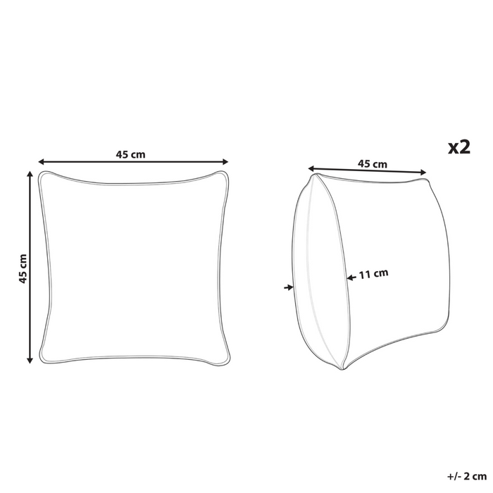 Set di 2 cuscini sparsi in cotone bianco oro 45 x 45 cm Motivo natalizio Nappe Accessori Decorazione festiva