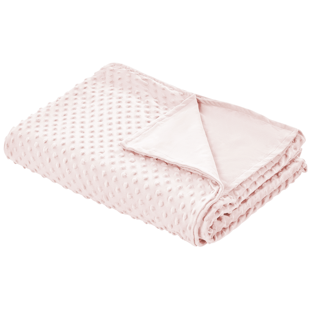 Copripiumino per coperta ponderata Rosa Tessuto poliestere 100 x 150 cm Motivo a pois Design moderno Tessile camera da letto
