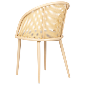 Set di 2 sedie da pranzo con seduta in tessuto e struttura in metallo nero effetto legno con intreccio viennese stile retrò soggiorno