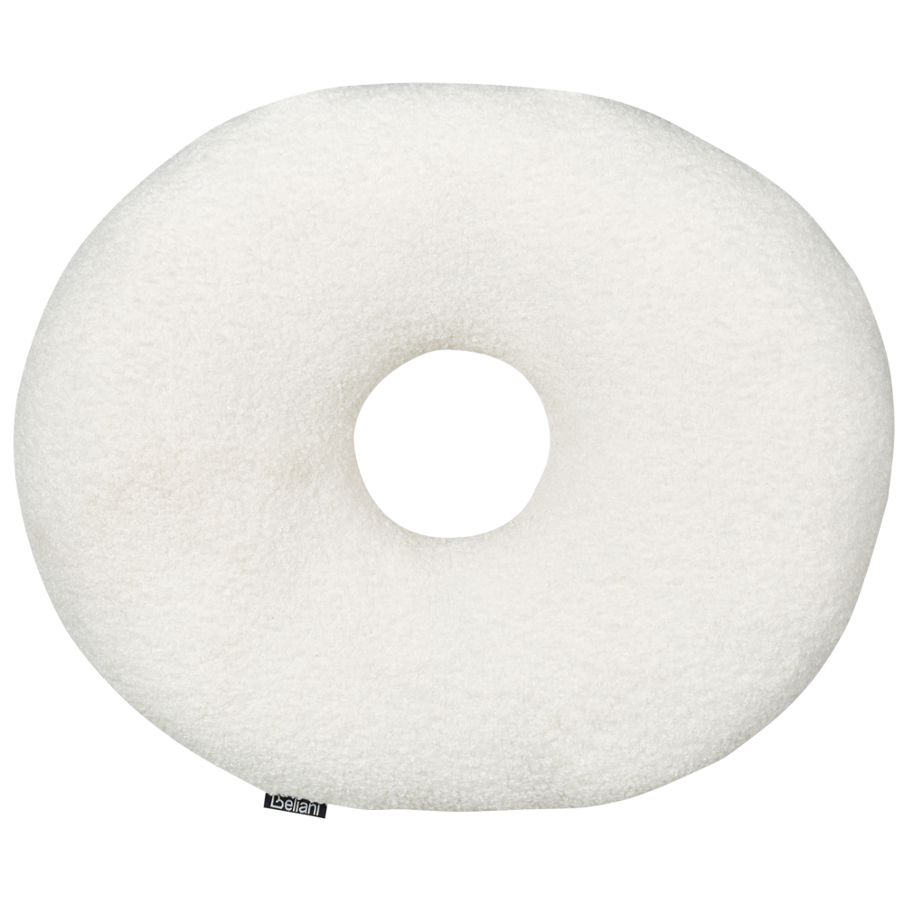 Set di 2 cuscini a forma di lettera in tessuto orsacchiotto bianco XO