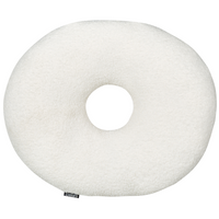 Set di 2 cuscini a forma di lettera in tessuto orsacchiotto bianco XO