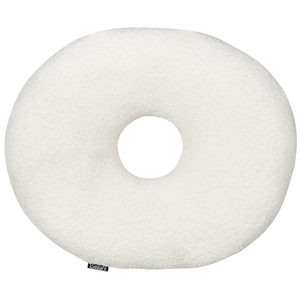 Set di 2 cuscini a forma di lettera in tessuto orsacchiotto bianco XO