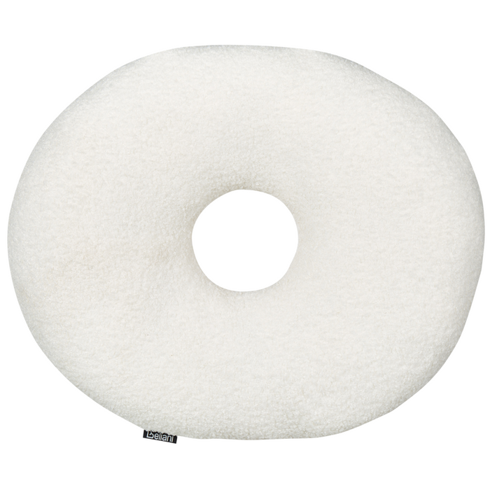 Set di 2 cuscini a forma di lettera in tessuto orsacchiotto bianco XO