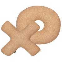 Set di 2 cuscini in tessuto decorazione tessile marrone chiaro a forma delle lettere XO divano soggiorno camera da letto