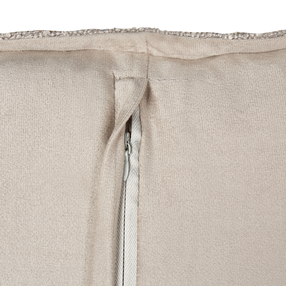 Set di 2 cuscini decorativi in tessuto felpato con motivo a tinta unita beige divano camera da letto salotto