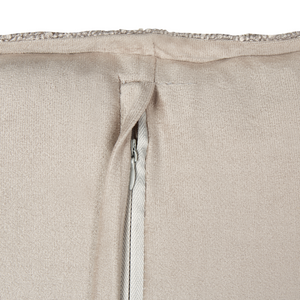 Set di 2 cuscini decorativi in tessuto felpato con motivo a tinta unita beige divano camera da letto salotto