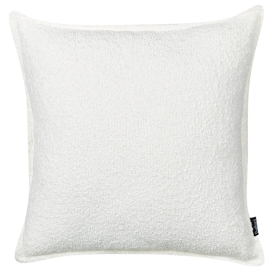 Set di 2 cuscini decorativi in tessuto felpato con motivo a tinta unita bianco crema divano camera da letto salotto