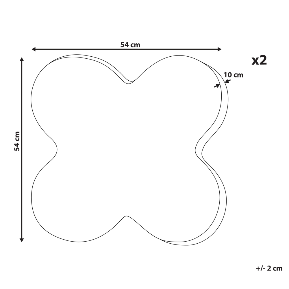 Set di 2 cuscini in tessuto di poliestere con imbottitura in cotone beige e marrone chiaro 54 x 54 cm accessori divani decorazioni