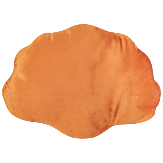 Cuscino decorativo in velluto a forma di conchiglia arancione a tinta unita soggiorno camera da letto