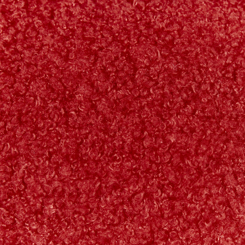 Set di 2 cuscini in tessuto di peluche a forma di fiore rosso 40 x 40 cm accessori divano camera da letto