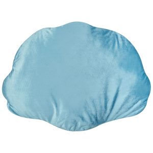 Cuscino decorativo in velluto a forma di conchiglia blu a tinta unita soggiorno camera da letto
