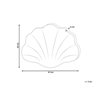 Cuscino decorativo in velluto a forma di conchiglia blu a tinta unita soggiorno camera da letto