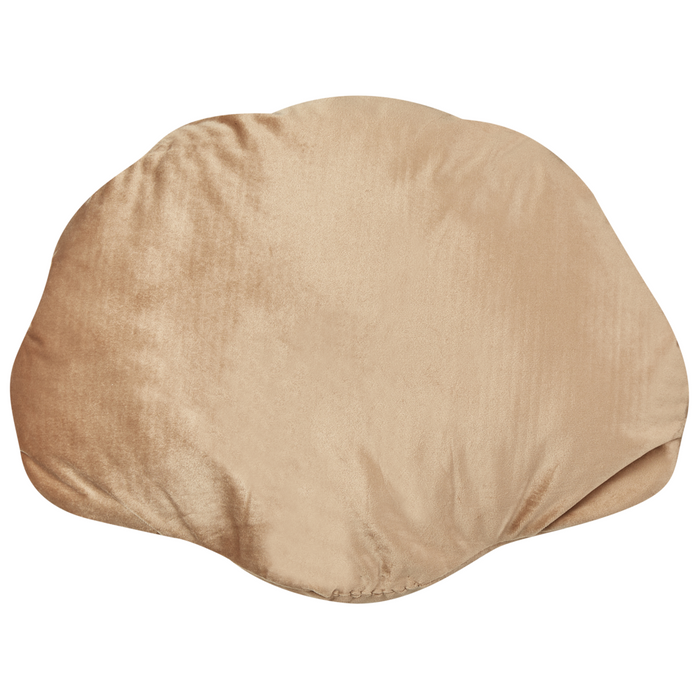 Cuscino decorativo in velluto a forma di conchiglia beige a tinta unita soggiorno camera da letto