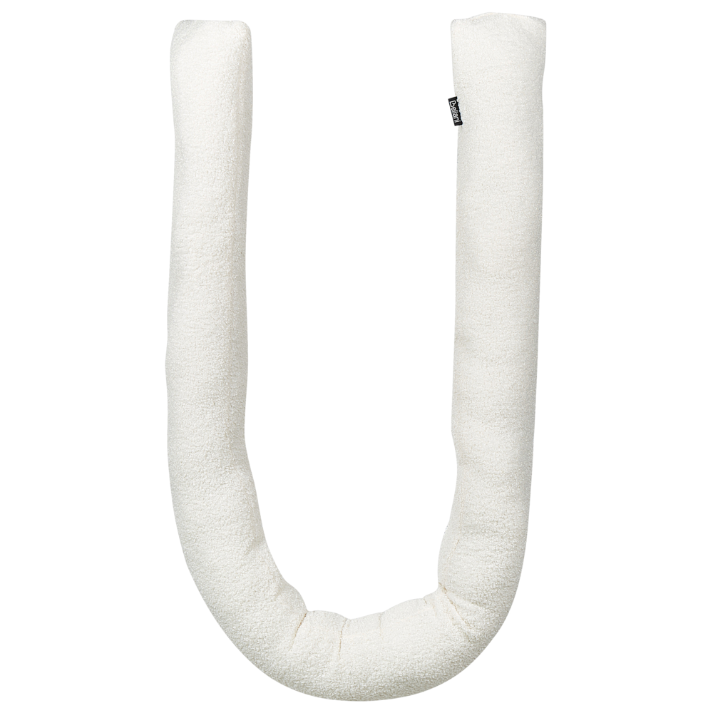 Set di 2 cuscini moderni in tessuto peluche bianco 172 x 14 cm accessori decorazioni divano