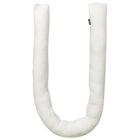 Set di 2 cuscini moderni in tessuto peluche bianco 172 x 14 cm accessori decorazioni divano