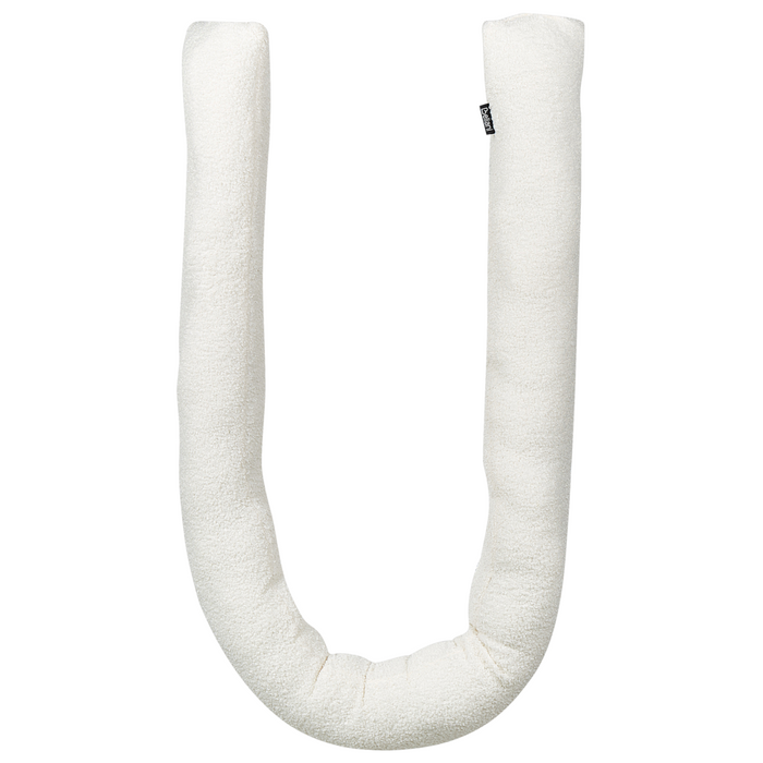 Set di 2 cuscini moderni in tessuto peluche bianco 172 x 14 cm accessori decorazioni divano