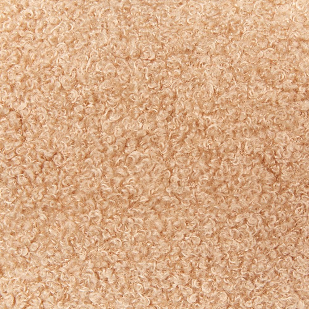 Cuscino moderno in tessuto peluche marrone chiaro 172 x 14 cm accessorio decorazione divano