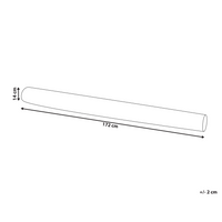 Cuscino moderno in tessuto peluche marrone chiaro 172 x 14 cm accessorio decorazione divano