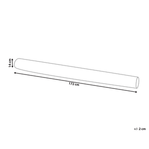 Cuscino moderno in tessuto peluche marrone chiaro 172 x 14 cm accessorio decorazione divano