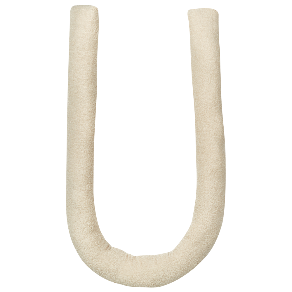 Cuscino moderno in tessuto peluche beige 172 x 14 cm accessorio decorazione divano