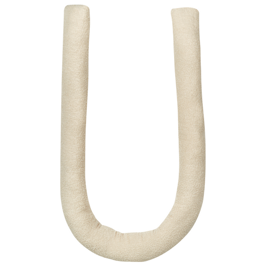 Cuscino moderno in tessuto peluche beige 172 x 14 cm accessorio decorazione divano