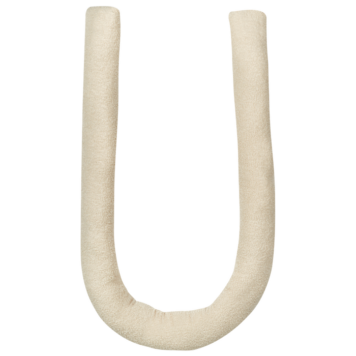 Cuscino moderno in tessuto peluche beige 172 x 14 cm accessorio decorazione divano