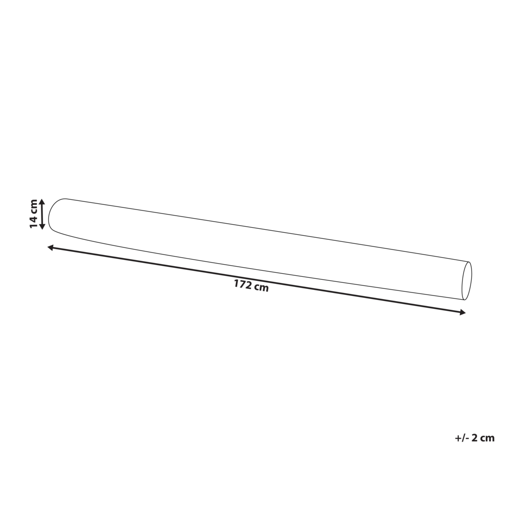 Cuscino moderno in tessuto peluche beige 172 x 14 cm accessorio decorazione divano