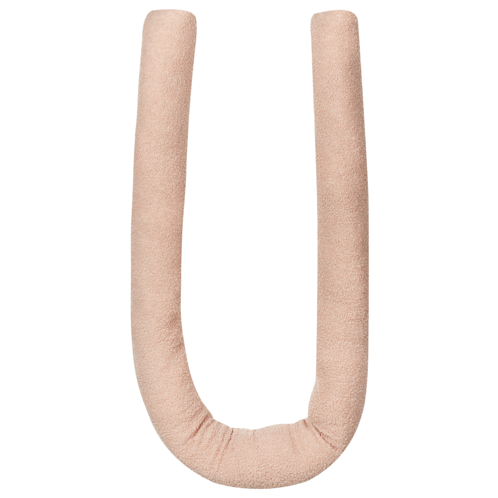 Set di 2 cuscini moderni in tessuto peluche rosa 172 x 14 cm accessori decorazioni divano