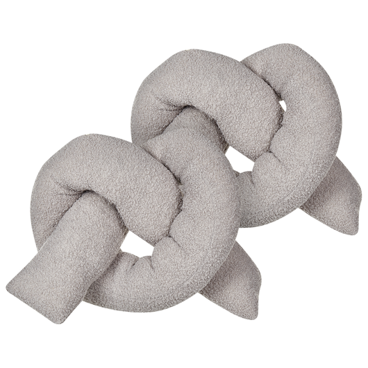 Set di 2 cuscini moderni in tessuto peluche grigio 172 x 14 cm accessori decorazioni divano