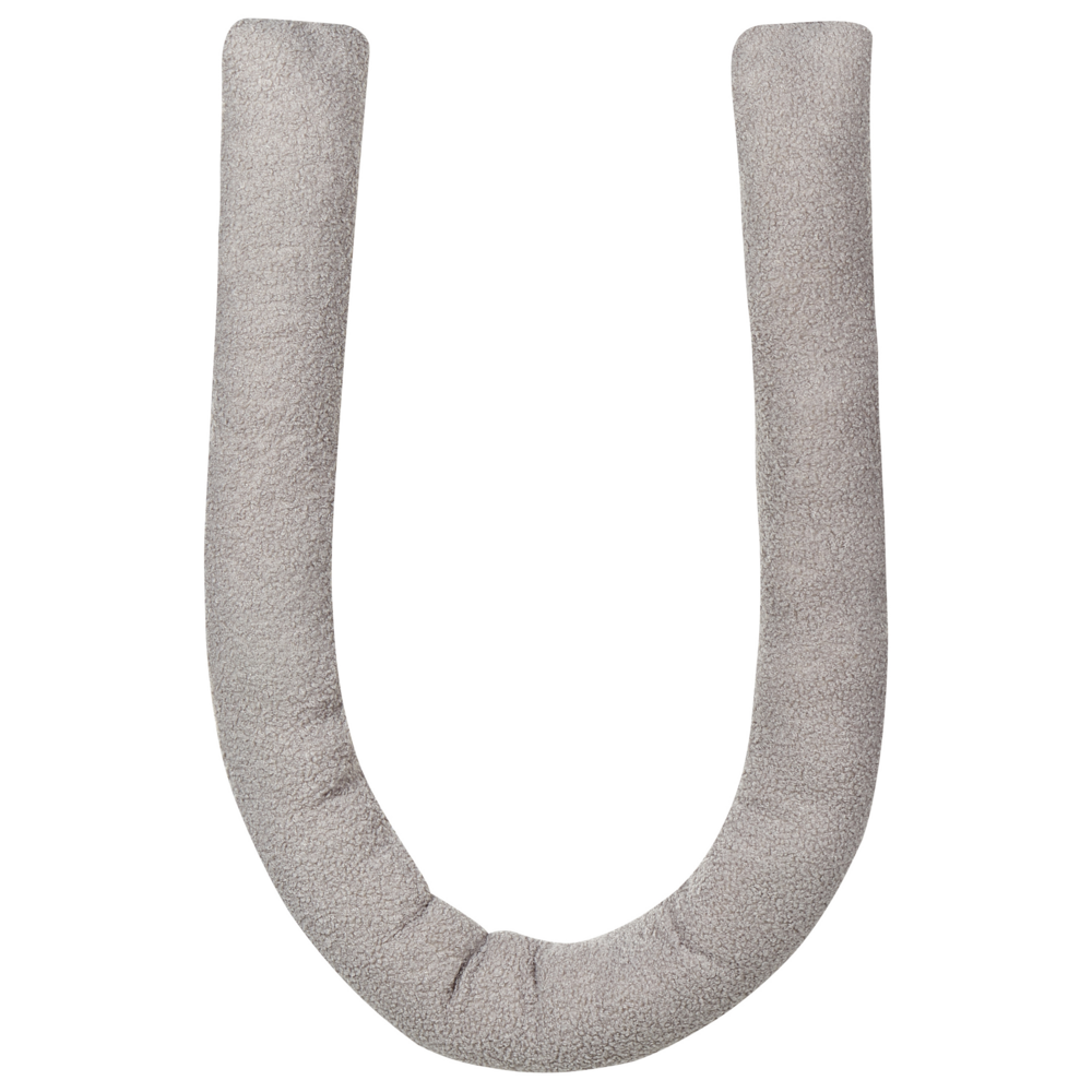 Set di 2 cuscini moderni in tessuto peluche grigio 172 x 14 cm accessori decorazioni divano